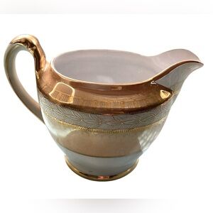 Antique Hand Painted Noritake Moriage Creamer , Art Deco, Gilded